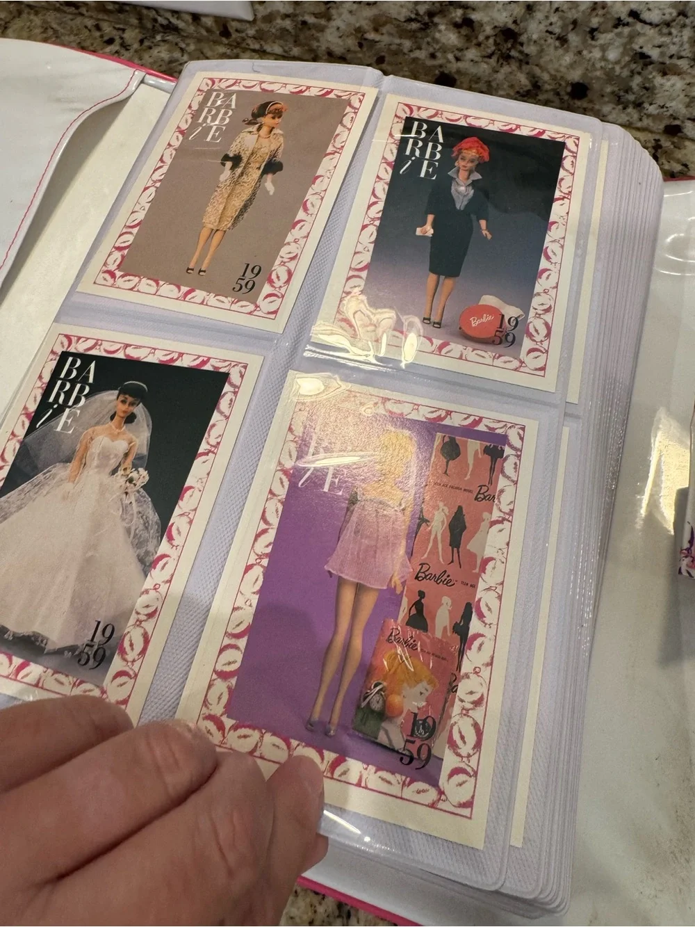 Barbie trading card lot with album